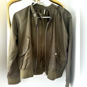 BCBG short jacket- olive colored